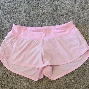 LULULEMON light pink speed up short size 4 regular